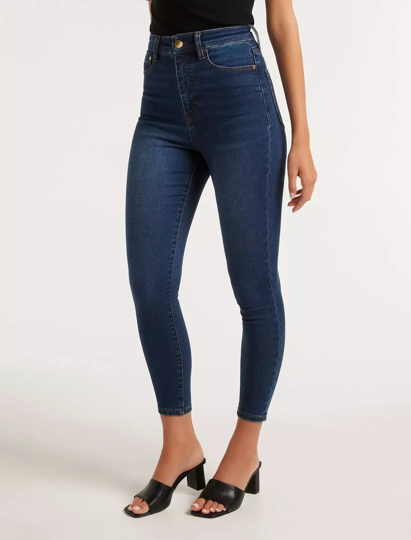 Mila Cropped High-Rise Skinny Jeans