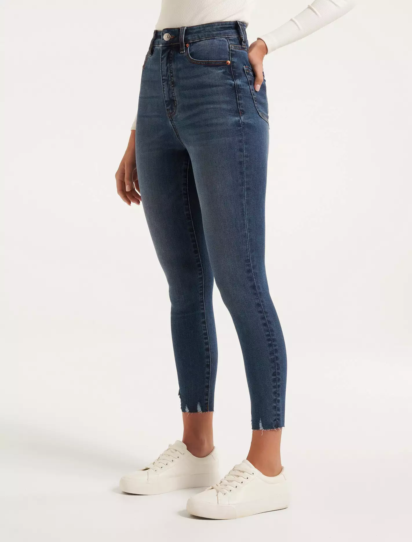 Mila Cropped High-Rise Skinny Jeans