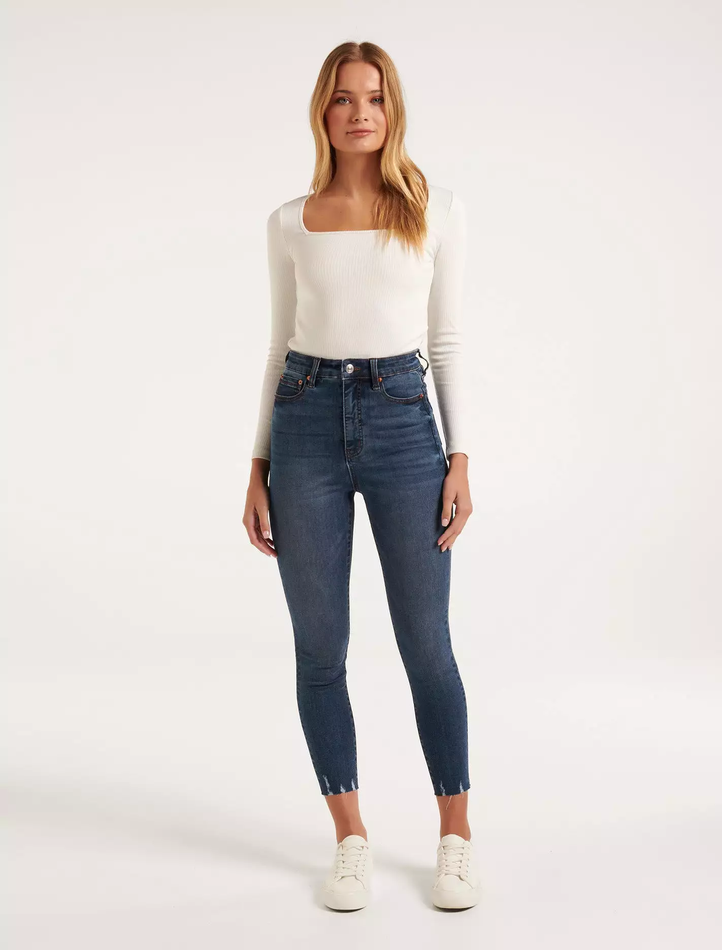 Mila Cropped High-Rise Skinny Jeans