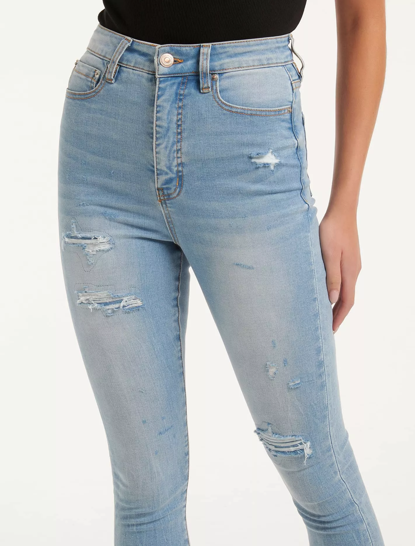 Mila Cropped High-Rise Skinny Jeans