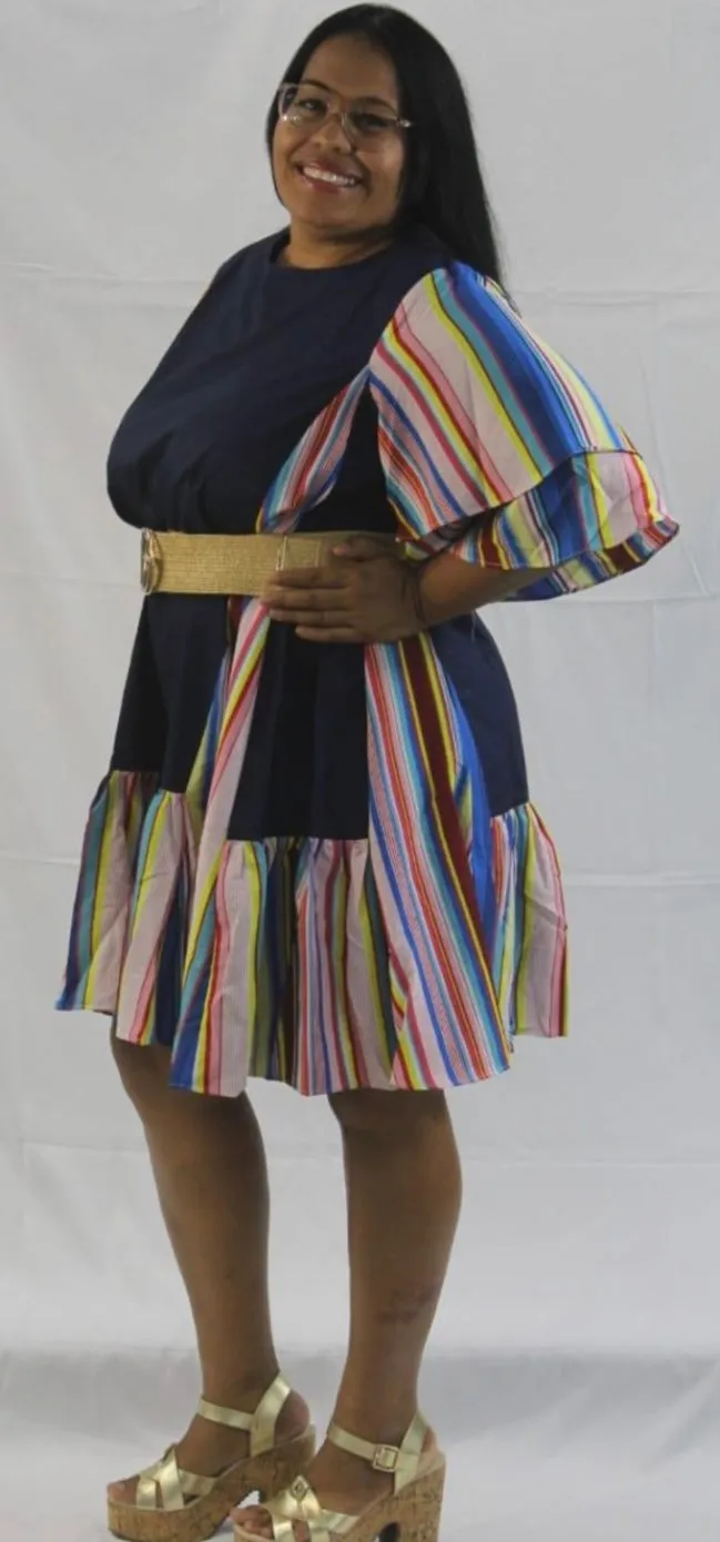 Multicolor Dress Plus Size