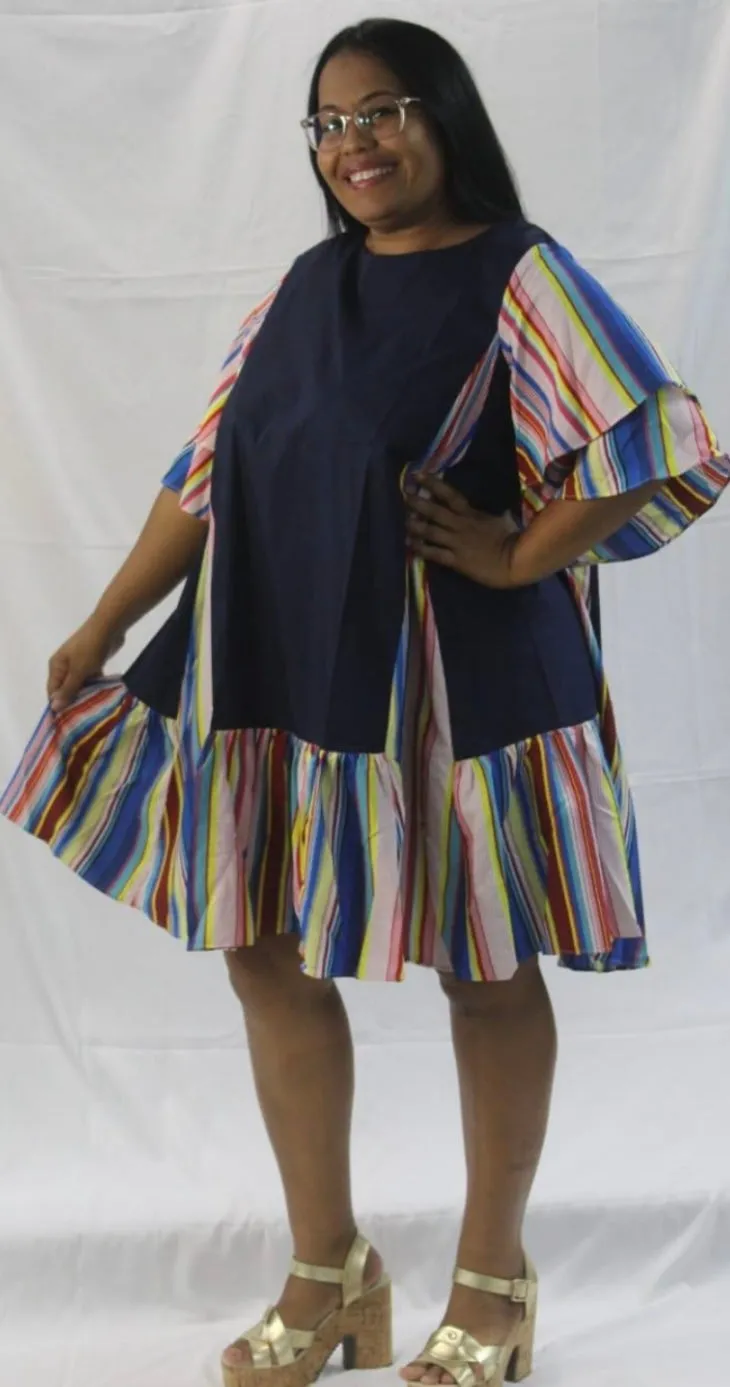 Multicolor Dress Plus Size