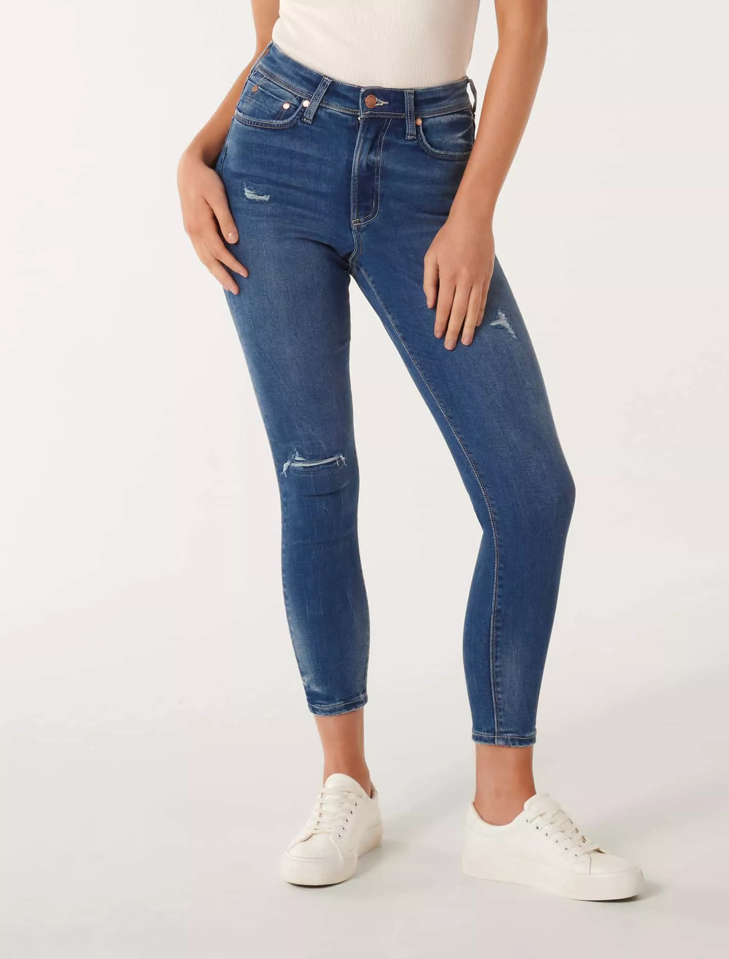 Nala Mid-Rise Ankle Skinny Jeans