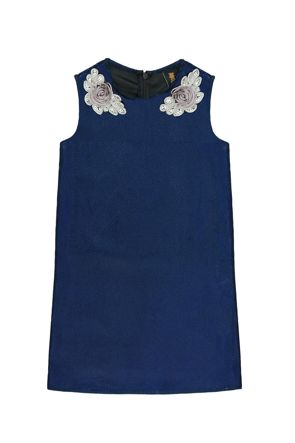 Navy Blue Sparkly Metallic Sleeveless Party Mommy & Me Dress Plus Size