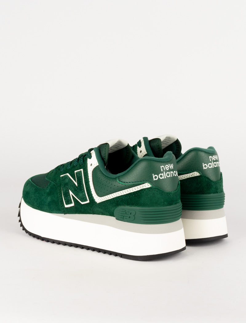 New Balance 574+ Trainers Green / White