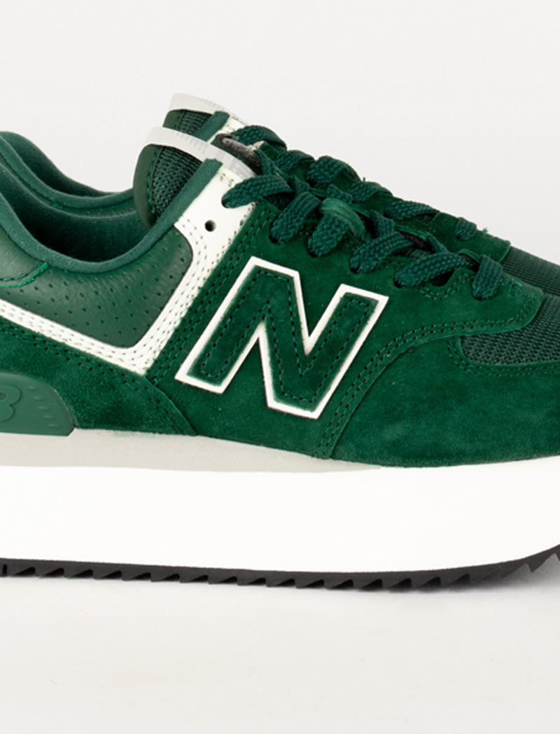 New Balance 574+ Trainers Green / White