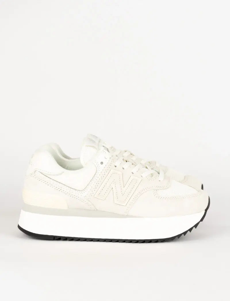 New Balance Womens 574+ Trainers White / White