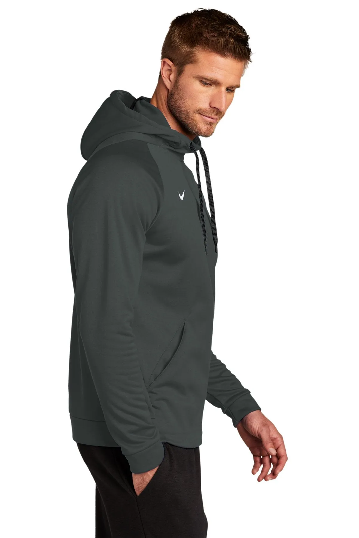 Nike Therma-FIT Pullover Fleece Hoodie Team Anthracite CN9473