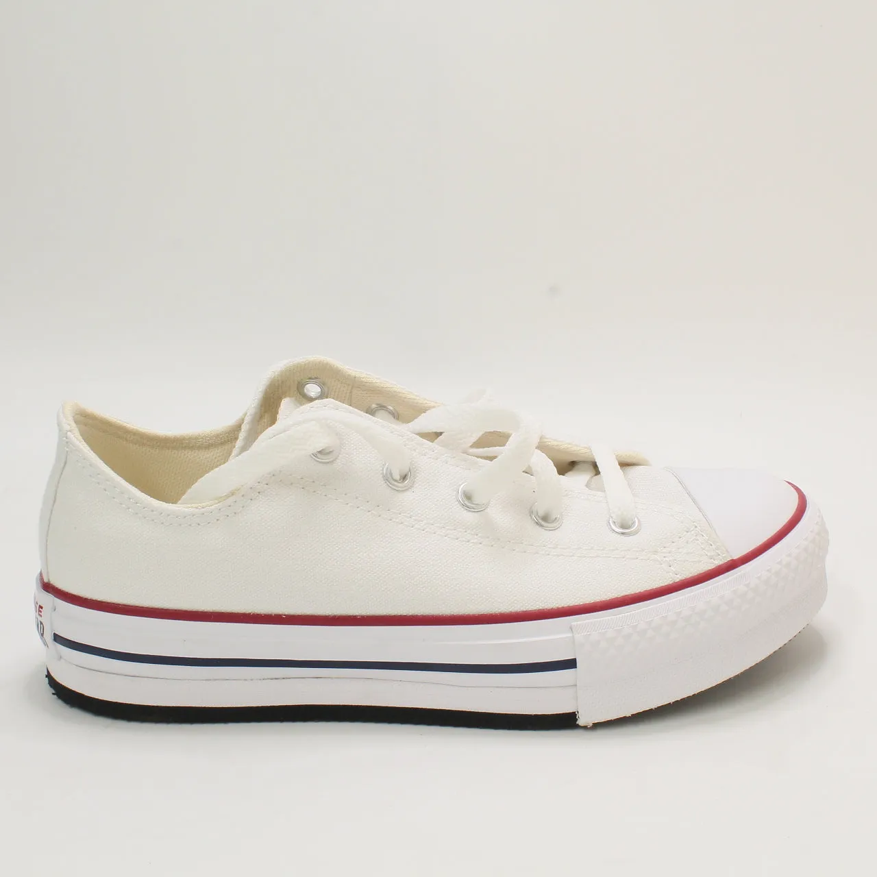 Odd Sizes - Kids Converse All Star Eva Lift Low Youth White Garnet Midnight Navy - UK Sizes Right 2 Youth/Left 1 Youth