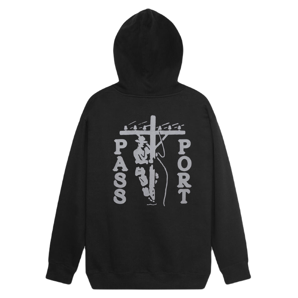 Pass Port Line~Worx Hoodie Black