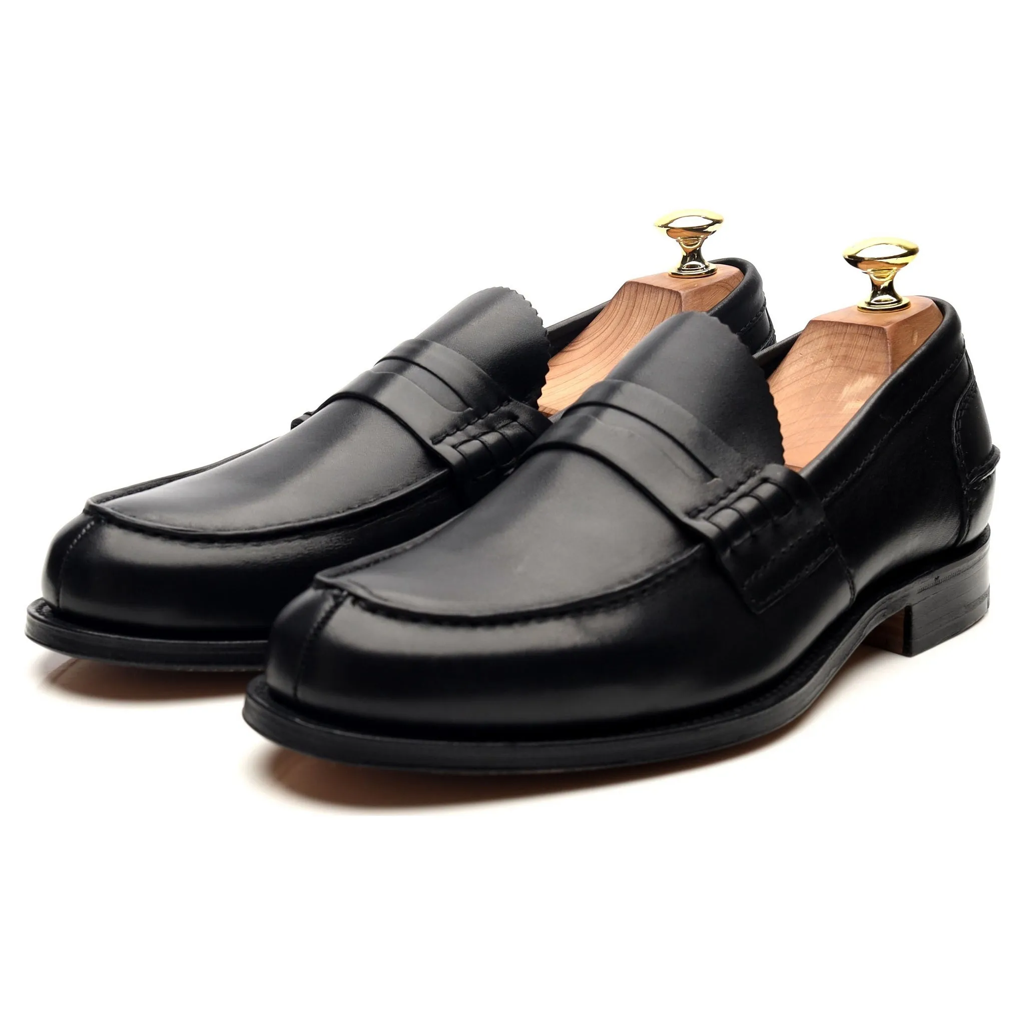 'Pembrey' Black Leather Loafers UK 8 F