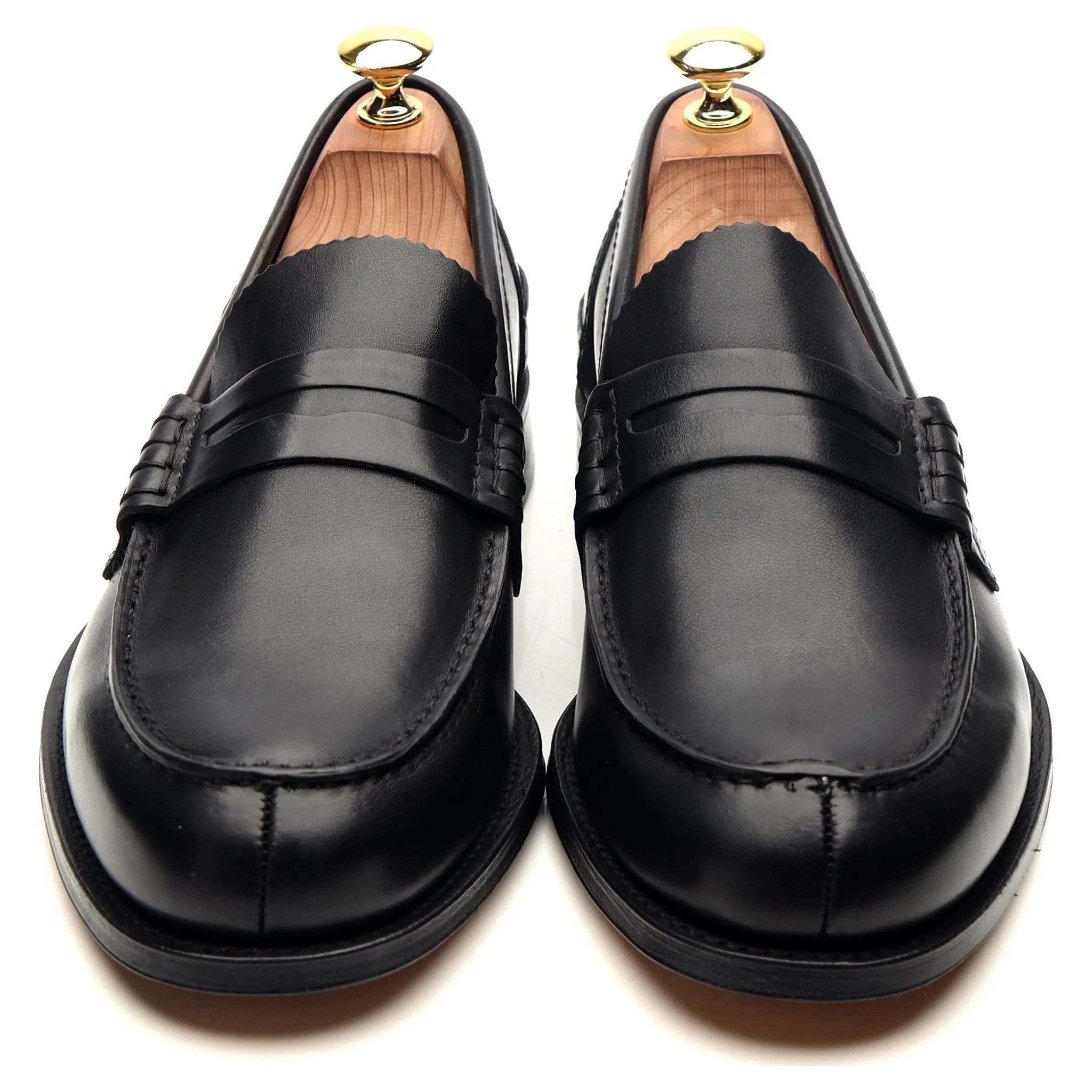 'Pembrey' Black Leather Loafers UK 8 F