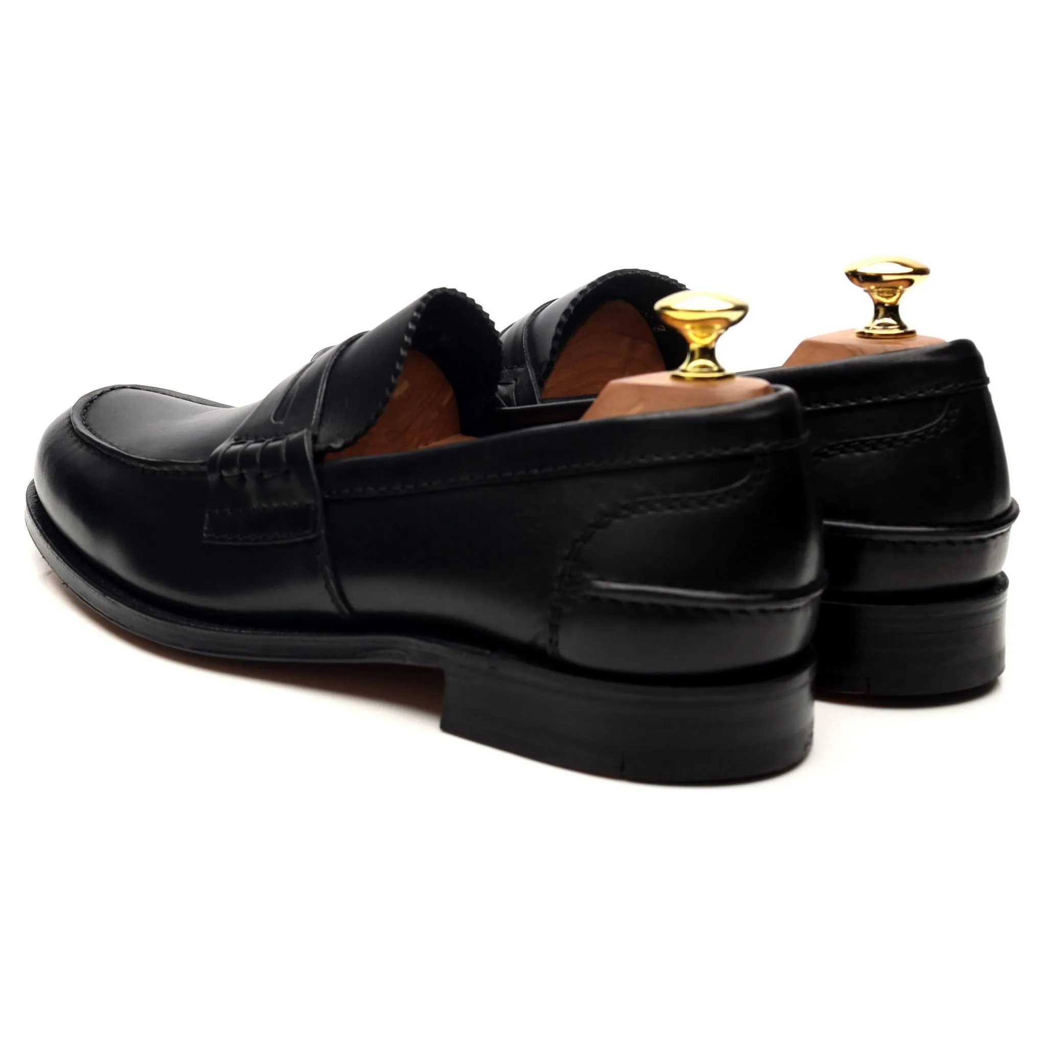 'Pembrey' Black Leather Loafers UK 8 F