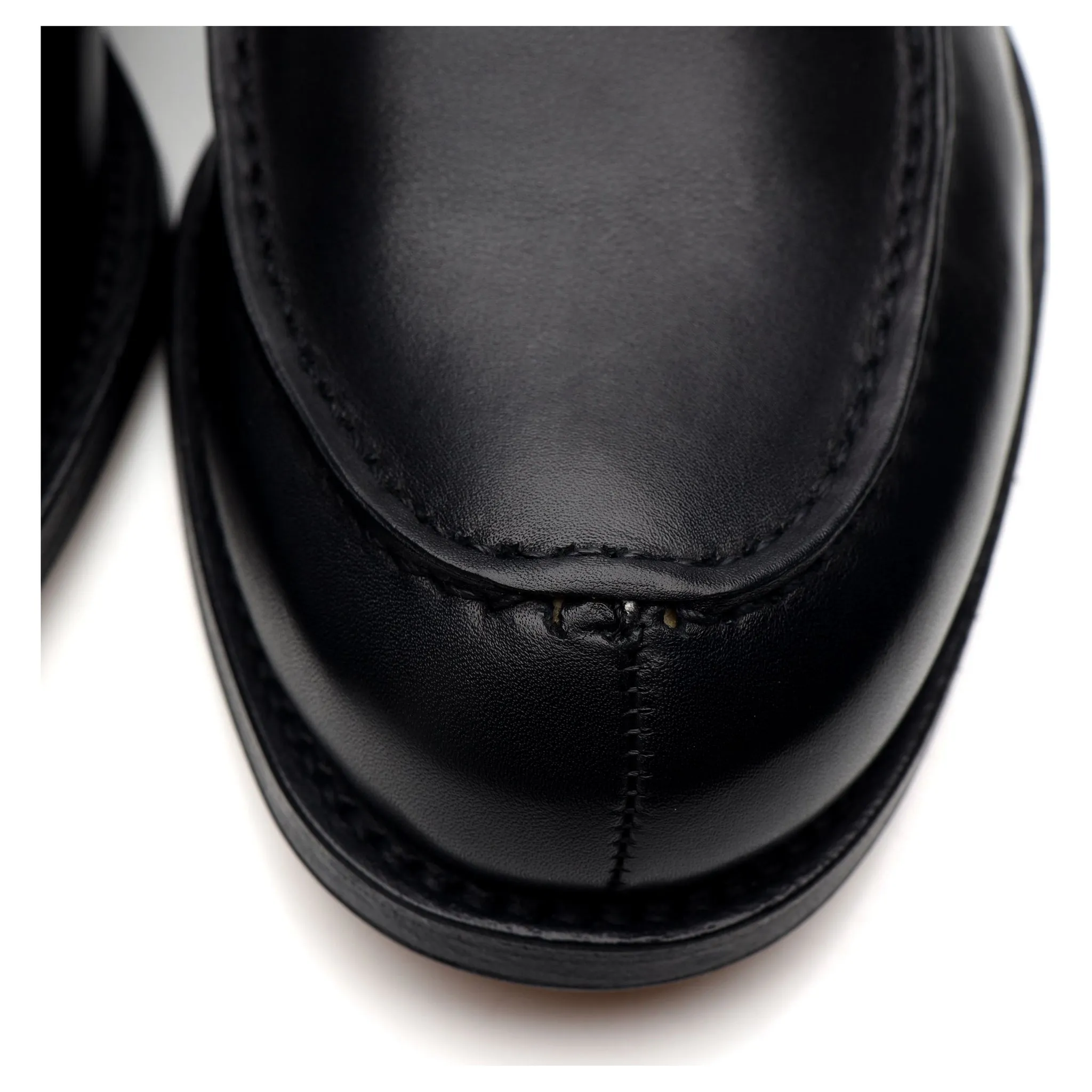 'Pembrey' Black Leather Loafers UK 8 F