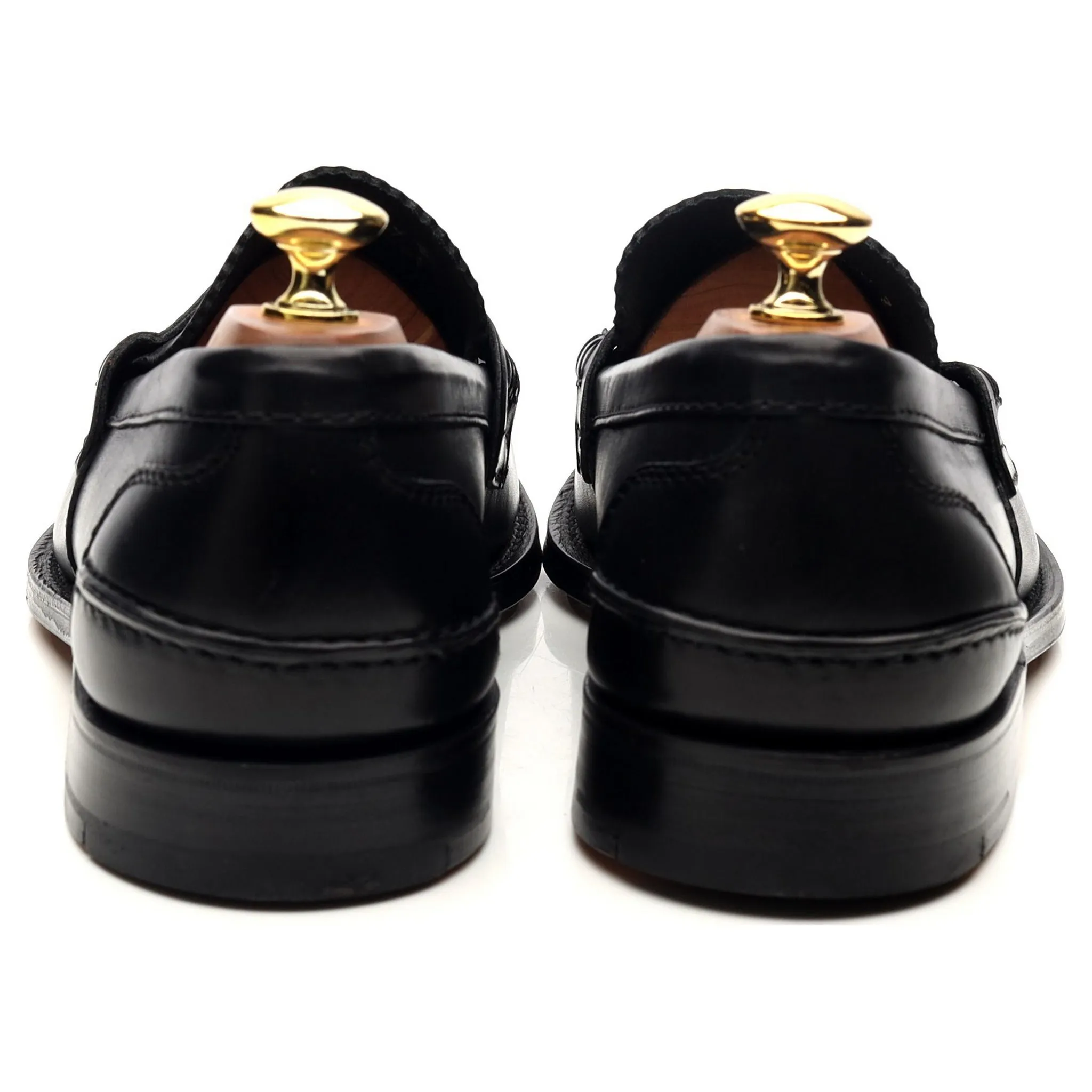 'Pembrey' Black Leather Loafers UK 8 F