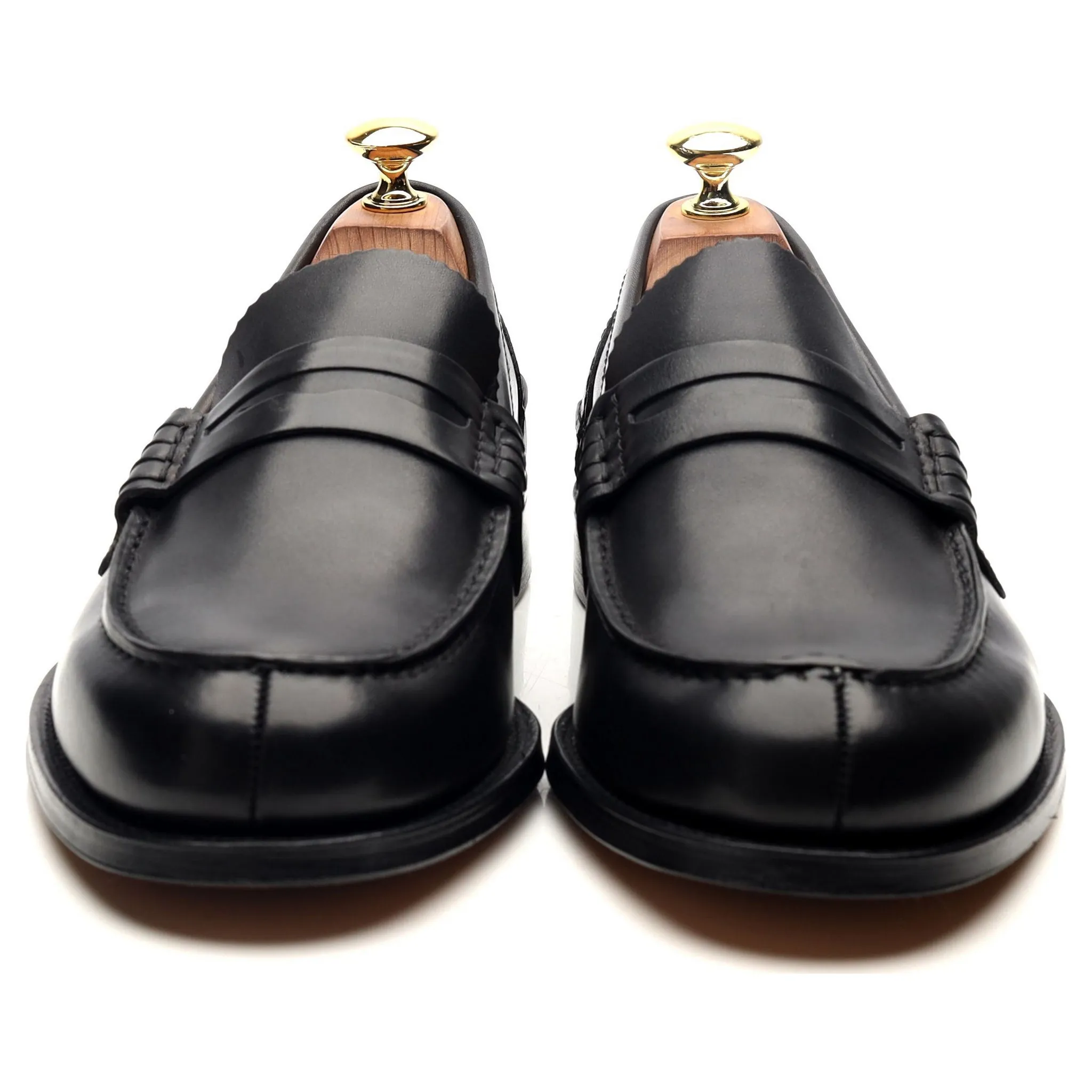 'Pembrey' Black Leather Loafers UK 8 F