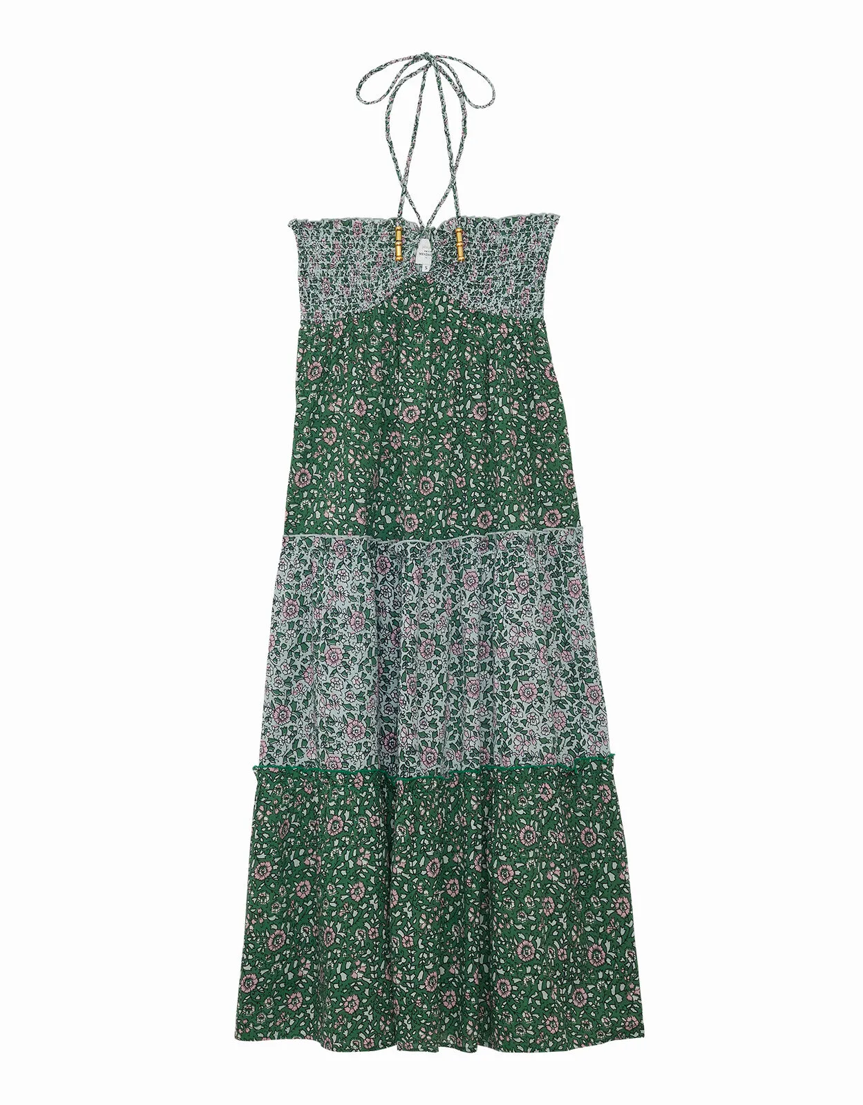 Petite Mendigote Floral Midi Dress Green