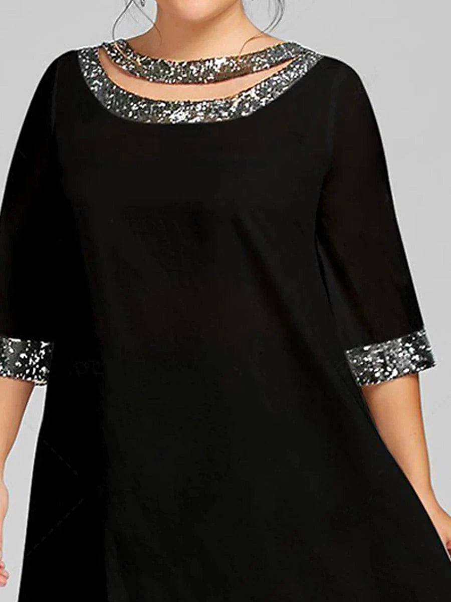 Plus Size Sequin Maxi Dress for Women - Versatile and Comfortable Fashion Statement