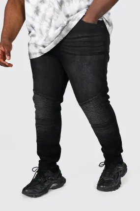 Plus Size Skinny Fit Biker Jean | boohooMAN UK