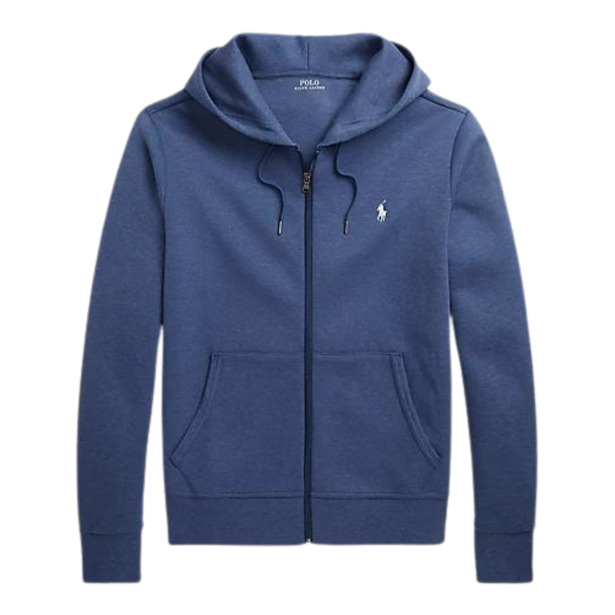 Polo Ralph Lauren Double-Knit Full-Zip Hoodie (Blue Heather)