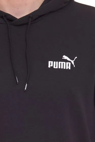 PUMA ESS Herren stylischer Kapuzen-Pullover Baumwoll-Hoodie mit Logo auf der Brust 679631 01 Schwarz