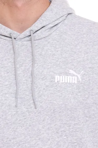 PUMA ESS Logo Herren stylischer Kapuzen-Pullover Baumwoll-Hoodie mit Logo auf der Brust 679631 04 Grau