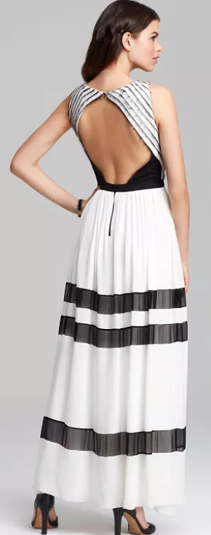 Rae Pleated Stripe Dress