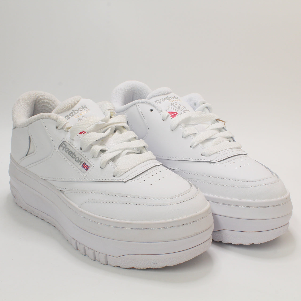 Reebok Club C Double Extra White White Pure Grey Uk Size 4