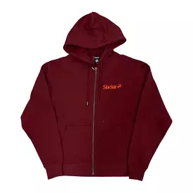 Sinclair Burgundy Zip Up Hoodie