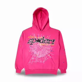 Sp5der 'P*NK V2' Pullover Hoodie Pink FW23