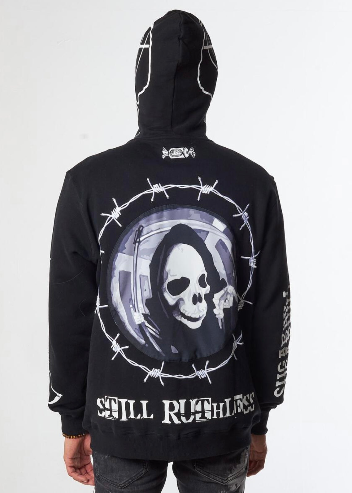 SugarHill “Ruthless” Black Zip Up Hoodie