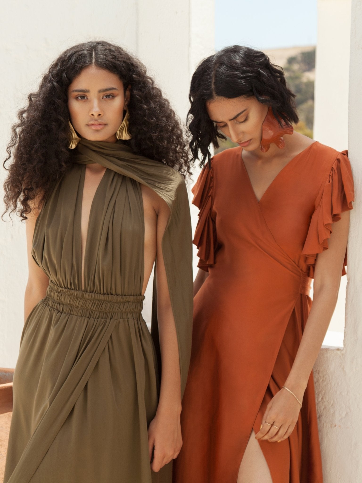 Sustainable Rukia Dress - Solid Rust