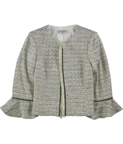 Tahari Womens Fringed Blazer Jacket