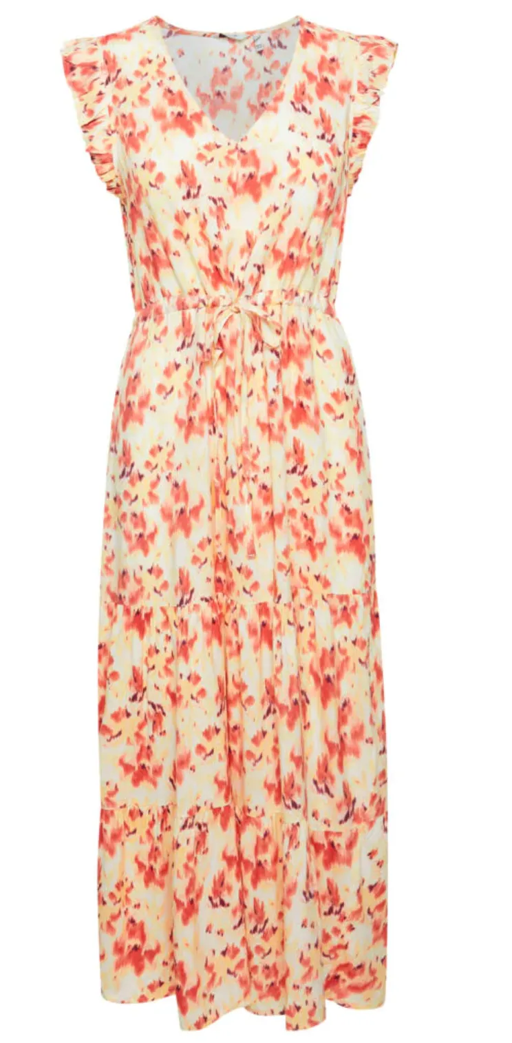 The Joella Frill Dress - Floral Mix - PLUS