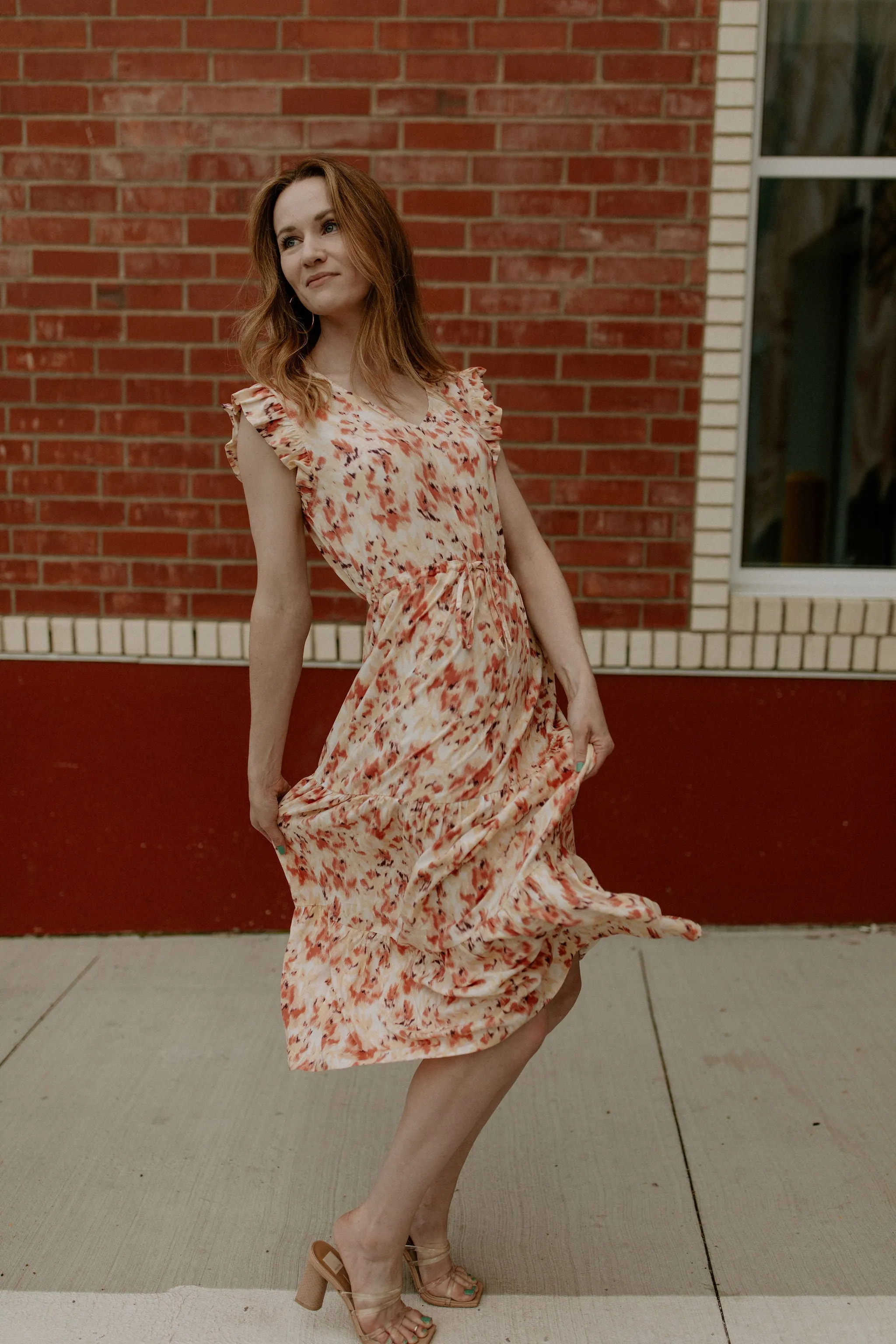 The Joella Frill Dress - Floral Mix - PLUS