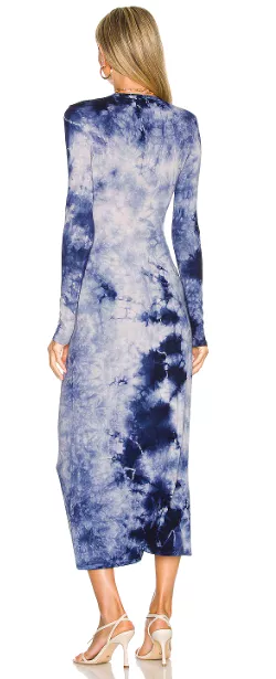 Tie Dye Knotted Midi Dress