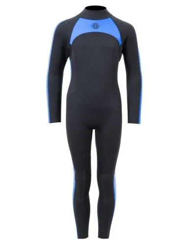 Two Bare Feet Flare 2.5mm Junior Wetsuit (Black/Blue)  The Junior Flare Full wetsuit features one of our stretchiest neoprene co