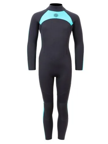 Two Bare Feet Flare 2.5mm Junior Wetsuit (Black/Mint)  The Junior Flare Full wetsuit features one of our stretchiest neoprene co