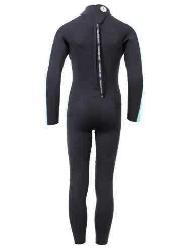 Two Bare Feet Flare 2.5mm Junior Wetsuit (Black/Mint)  The Junior Flare Full wetsuit features one of our stretchiest neoprene co