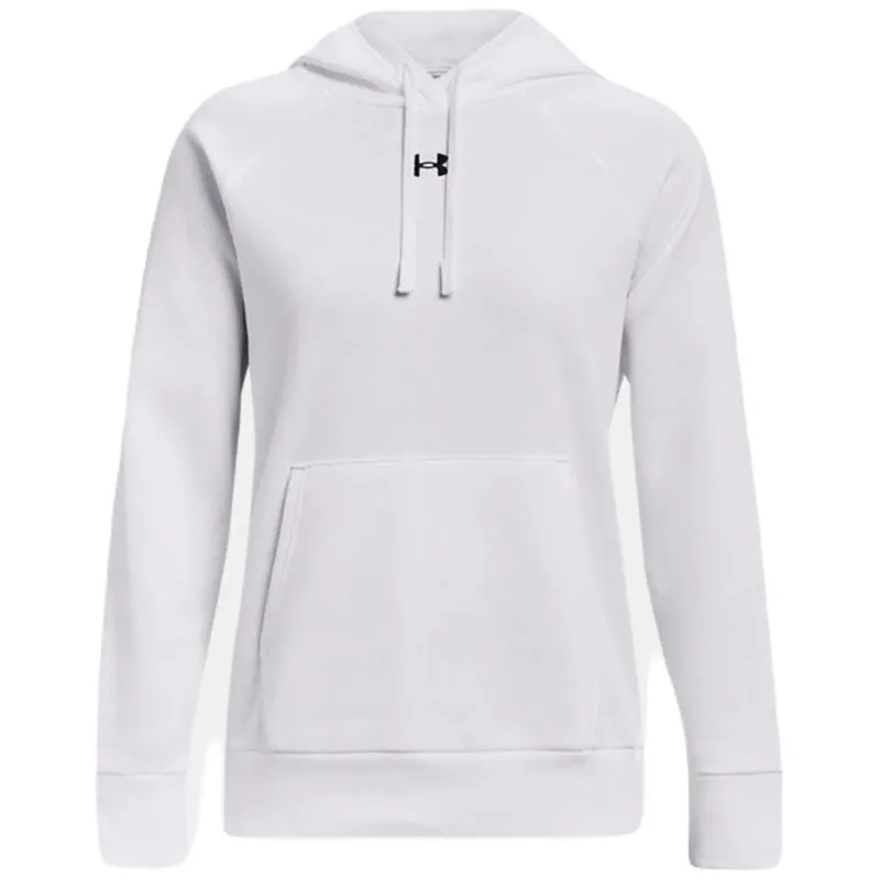 Under Armour Women's White/Black Rival Fleece Hoodie