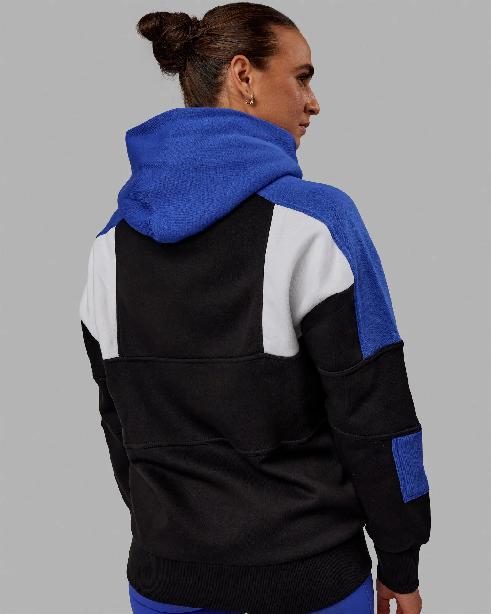 Unisex Slam Hoodie Oversize - Black-Power Cobalt