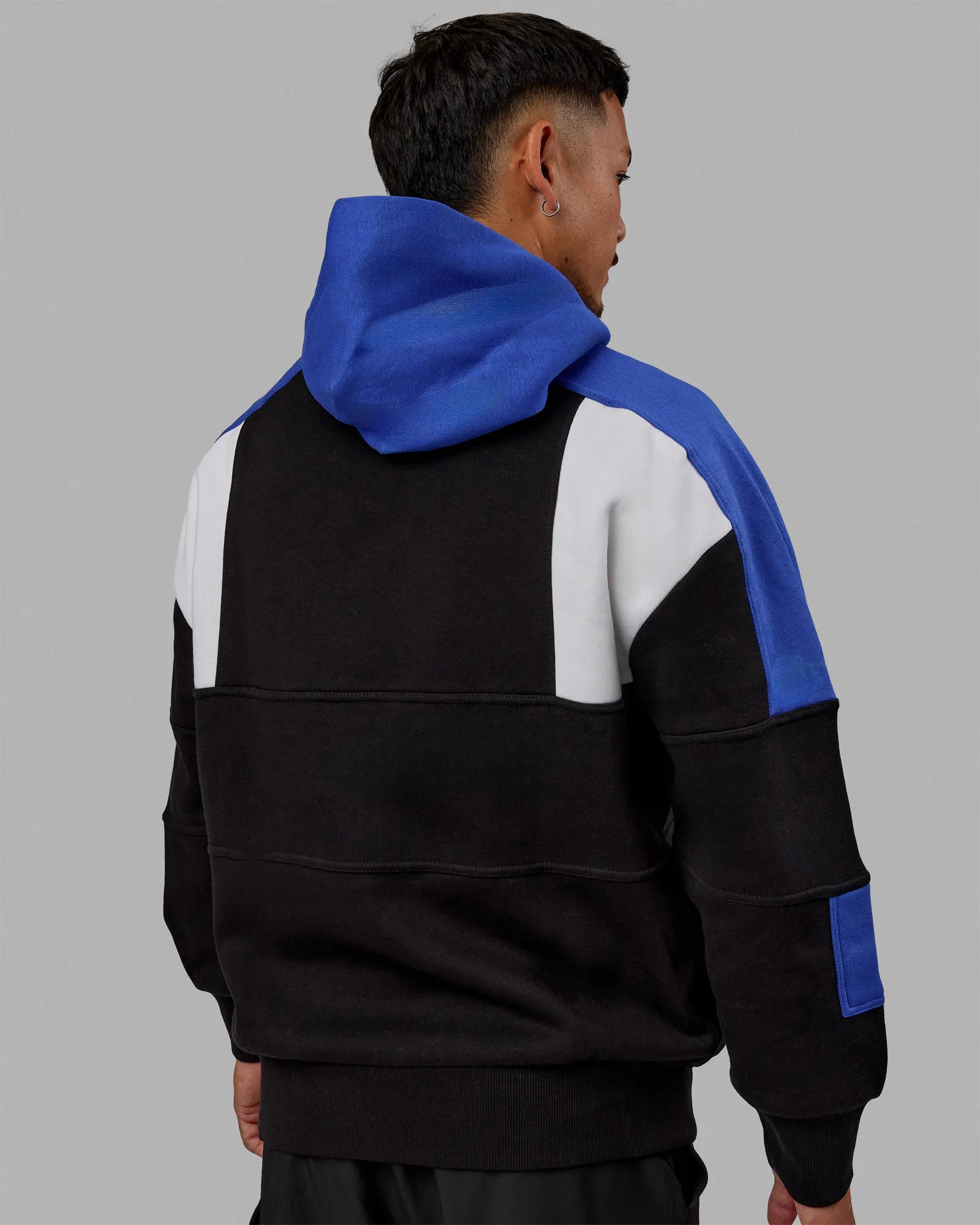 Unisex Slam Hoodie Oversize - Black-Power Cobalt