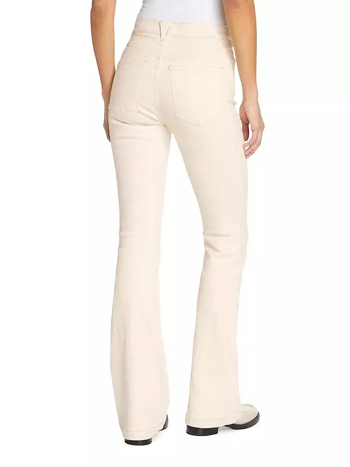 Veronica Beard - Beverly HR Skinny Flare w/Tab Jean - Ecru