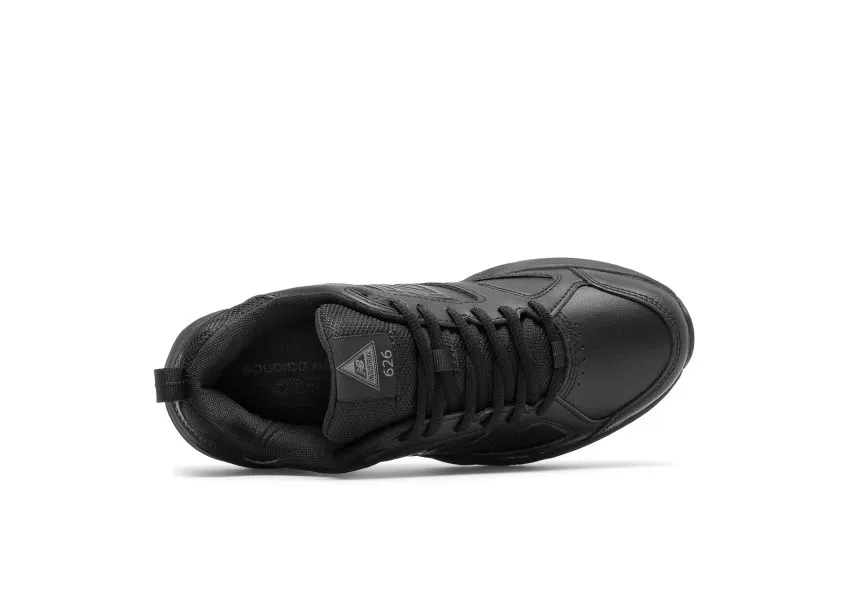 WID626K2 Slip-Resistant Black Leather Sneaker