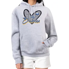 Women's Buffalo Sabres G-III 4Her by Carl Banks Heather Gray Animal Print Heart Fleece Pullover Hoodie